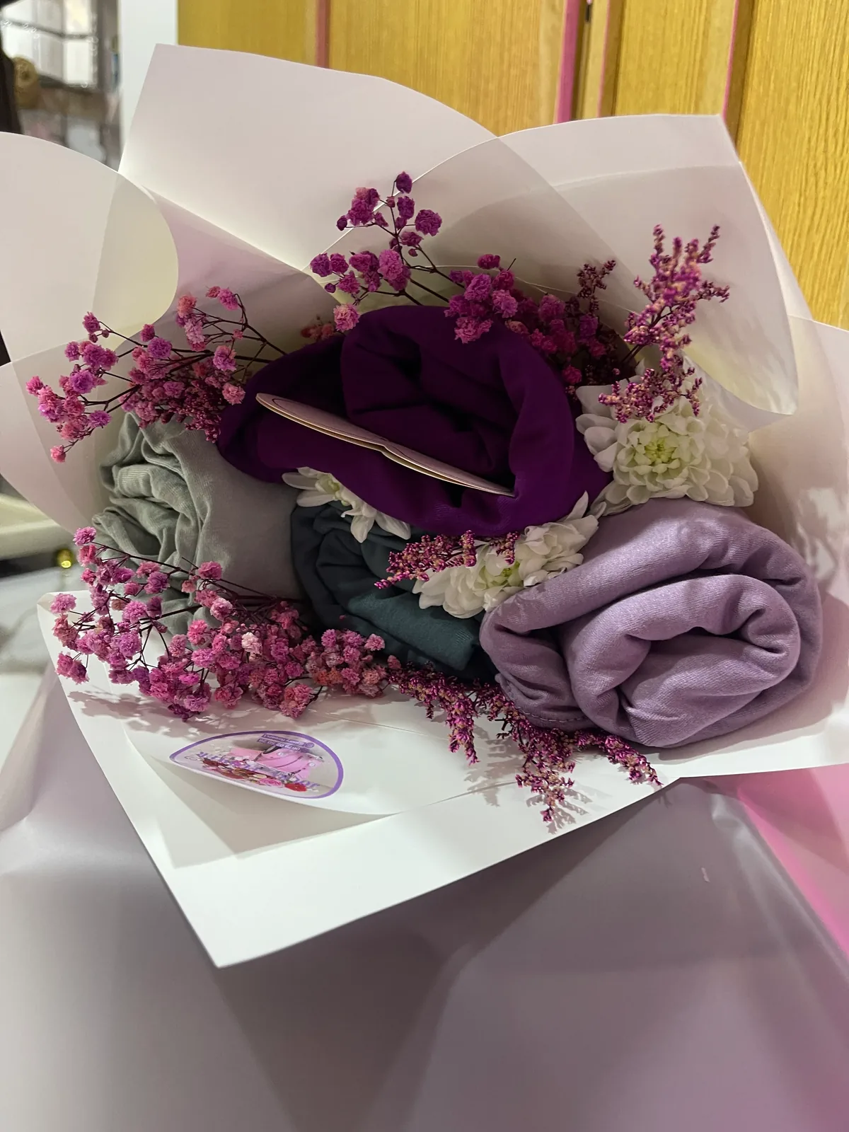 Purple rose wrap - Soft bouquet