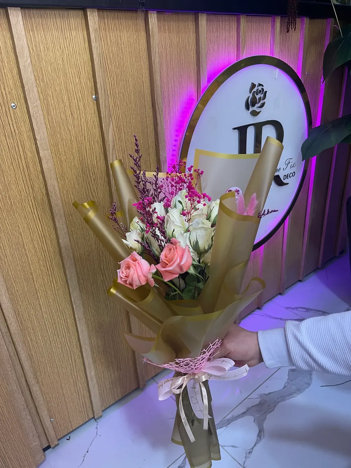 Soft rose kraft - Natural bouquet