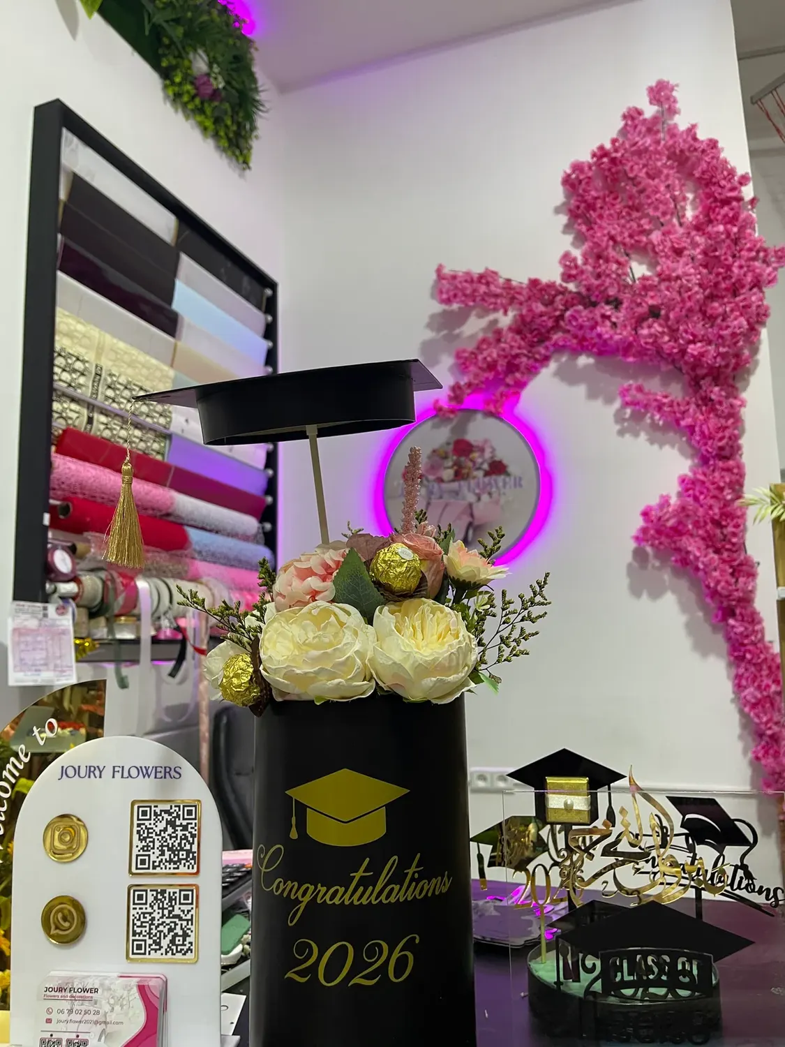 Full graduation gift installation by Joury Flowers