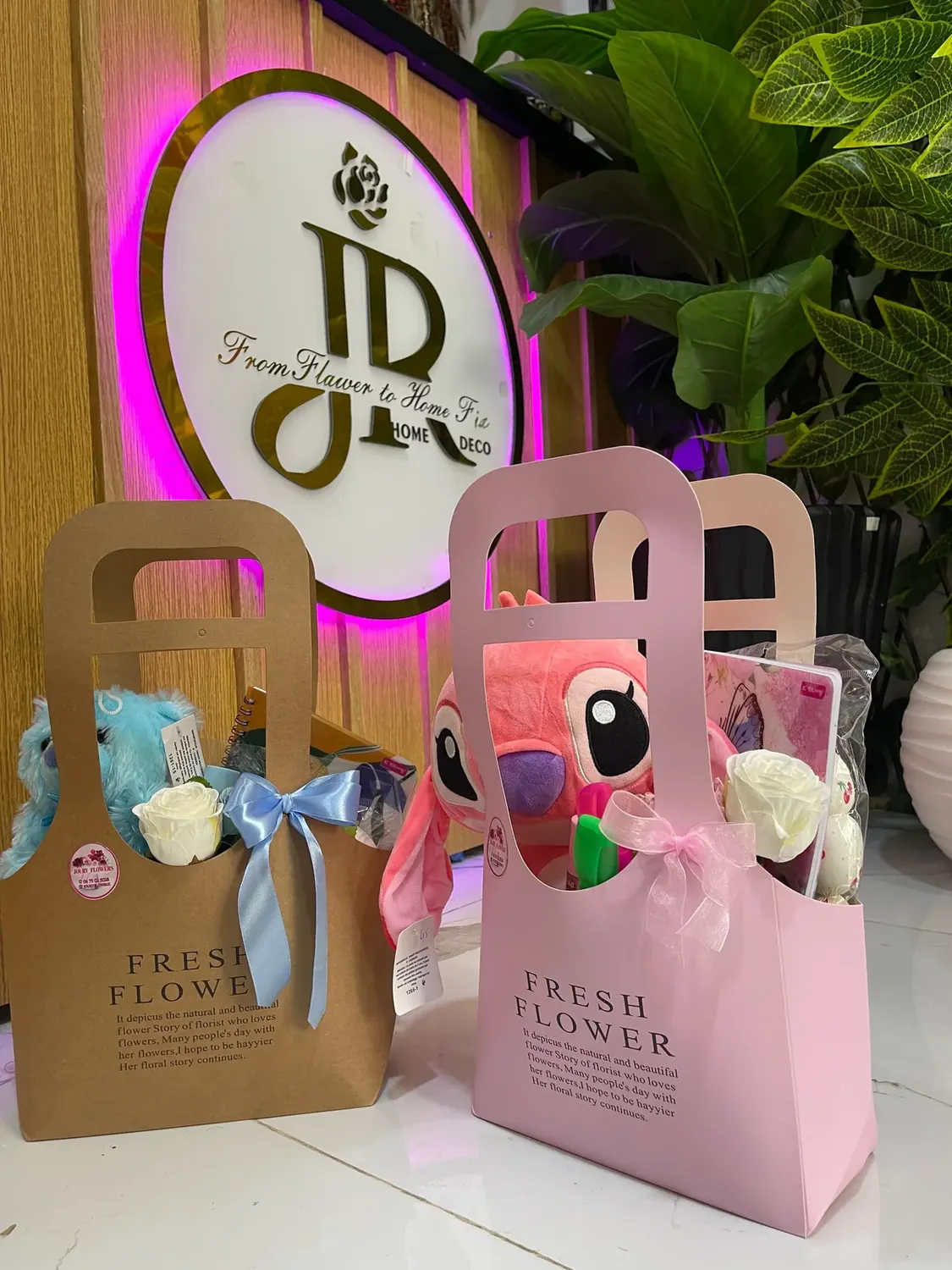 Baby flower bags by Joury Flowers