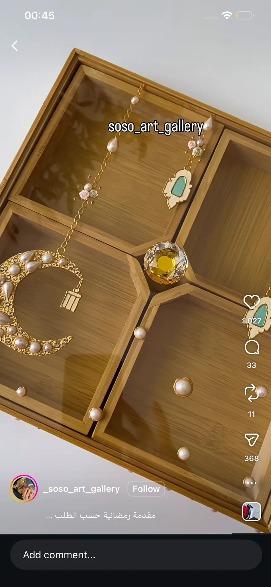 Wooden Luxury Tray by Joury Flowers