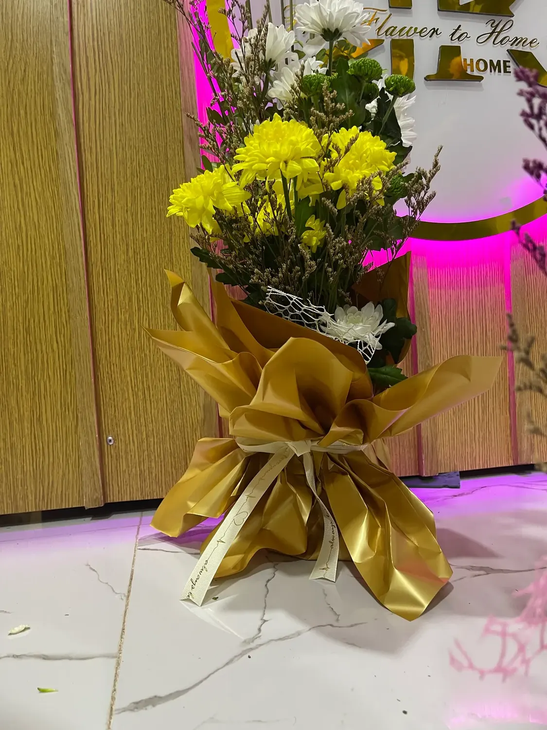 Golden congratulations by Joury Flowers